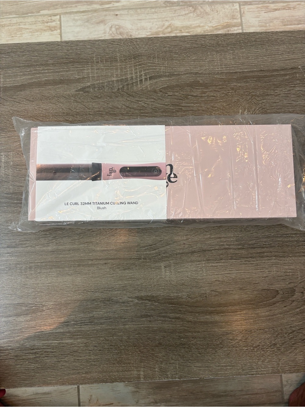 L’ange 3 Le Curl Titanium Curling Wand 32mm in Blush Pink - NEW
